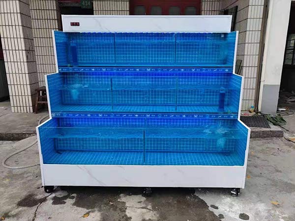 酒店飯店海鮮池水産(chǎn)店魚缸定做 超市多層(céng)養